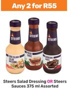 Steers Salad Dressing Or Steers Sauces Assorted-For Any 2 x 375ml