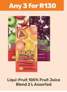 Liqui Fruit 100% Fruit Juice Blend Assorted-For Any 3 x 2L