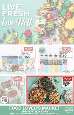 Food Lover's Market Springfield Park : Live Fresh, Live Well (30 October - 05 November 2023), page 1