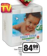 Spar Toilet Tissue Rolls 2 Ply-18s Per Pack