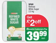 Spar Refined White Sugar-2.5Kg Each