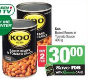 Koo Baked Beans In Tomato Sauce-For 2 x 400g