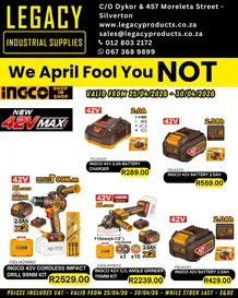 Legacy Industrial Supplies : We April Fool You Not (25 April - 30 April 2026)