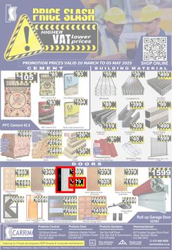 K Carrim Builders Mecca : Price Slash (20 March - 05 May 2025), page 1