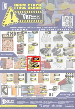 K Carrim Builders Mecca : Price Slash (20 March - 05 May 2025), page 1