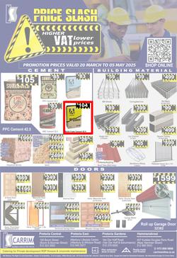 K Carrim Builders Mecca : Price Slash (20 March - 05 May 2025), page 1