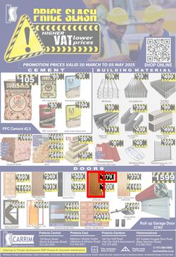 K Carrim Builders Mecca : Price Slash (20 March - 05 May 2025), page 1