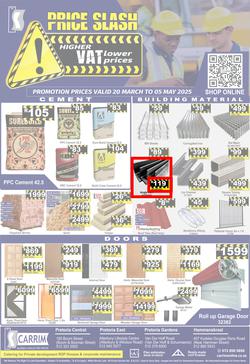 K Carrim Builders Mecca : Price Slash (20 March - 05 May 2025), page 1