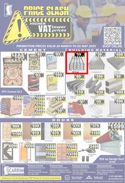 K Carrim Builders Mecca : Price Slash (20 March - 05 May 2025), page 1