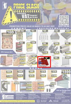K Carrim Builders Mecca : Price Slash (20 March - 05 May 2025), page 1