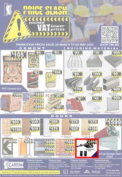K Carrim Builders Mecca : Price Slash (20 March - 05 May 2025), page 1