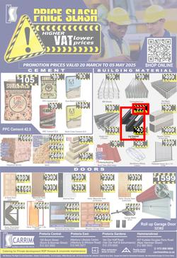 K Carrim Builders Mecca : Price Slash (20 March - 05 May 2025), page 1