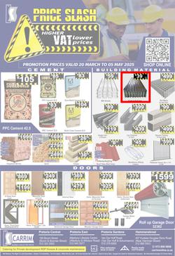K Carrim Builders Mecca : Price Slash (20 March - 05 May 2025), page 1