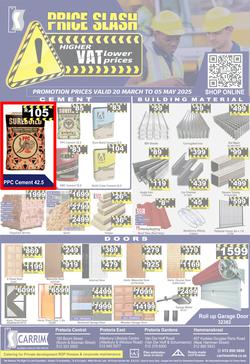 K Carrim Builders Mecca : Price Slash (20 March - 05 May 2025), page 1