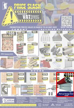 K Carrim Builders Mecca : Price Slash (20 March - 05 May 2025), page 1