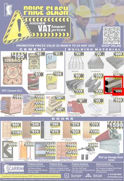K Carrim Builders Mecca : Price Slash (20 March - 05 May 2025), page 1