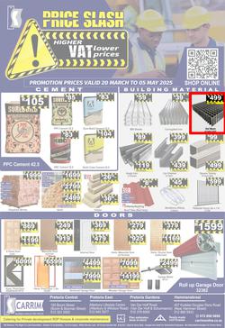 K Carrim Builders Mecca : Price Slash (20 March - 05 May 2025), page 1