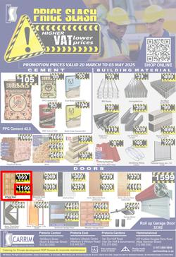 K Carrim Builders Mecca : Price Slash (20 March - 05 May 2025), page 1
