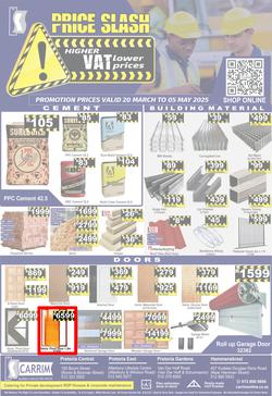 K Carrim Builders Mecca : Price Slash (20 March - 05 May 2025), page 1