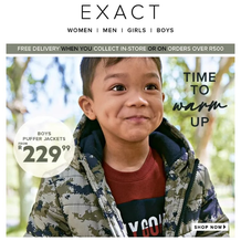 Exact : Time To Warm Up (Request Valid Dates From Retailer)