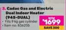 Cadac Gas And Electric Dual Indoor Heater 945-Dual