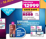 Samsung 177cm (70") Crystal CU7000 UHD 4K TV Plus Samsung Galaxy A05 Smartphone
