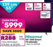 Hisense 139cm (55") UHD Smart TV 55A6K