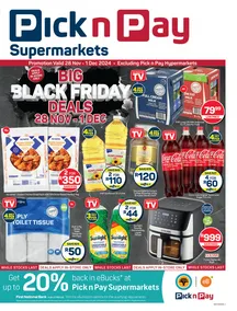 Pick n Pay Gauteng, Free State, North West, Mpumalanga, Limpopo & Northern Cape : Black Friday Deals (28 November - 01 December 2024)