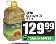 Spar Sunflower Oil-4L Each
