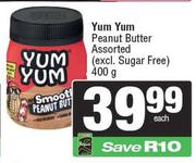 Yum Yum Peanut Butter Assorted-400g Each