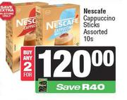 Nescafe Cappuccino Sticks Assorted-For 2 x 10s Pack