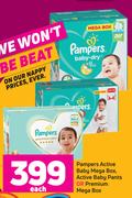 Pampers Active Baby Mega Box (Active Baby Pants Or Premium Mega Box)-Each