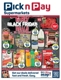 Pick n Pay KwaZulu-Natal : Early Black Friday Specials (15 November - 17 November 2024)