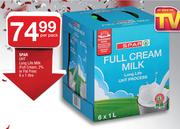 Spar UHT Long Life Milk Full Cream, 2% Or Fat Free-6 x 1L Per Pack