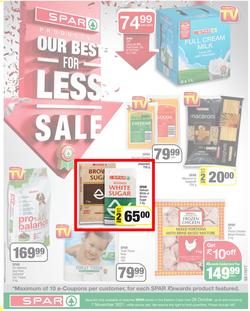 SPAR EASTERN CAPE : Our Best For Less (26 October - 7 November 2021) Valid in Acres, Algoa Park, Aliwal North, Aspen, Burgersdorp. Cambridge, Camdeboo, Cradock, Crossways, Dagbreek, Fig tree, Fleet, page 1