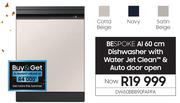 Samsung Bespoke Al 60cm Dishwasher With Water Jet Clean & Auto Door Open DW60BB890FAPFA