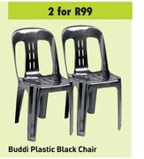 Buddi Plastic Black Chair-For 2