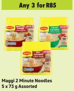 Maggi 2 Minute Noodles Assorted-For 3 x 5 x 73g