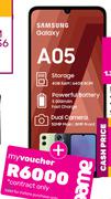 Samsung Galaxy A05 Smartphone-On 1.3GB Red Core Top Up More Data