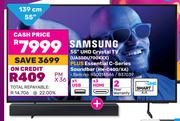 Samsung 55" UHD Crystal TV UA55DU700KXX Plus Essential C-Series Soundbar HW-C400/AX