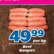 Beef Bangers-Per Kg