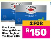 Five Roses Strong African Blend Tagless Teabags 200's Pack-For 2