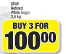 Spar Refined White Sugar-3x2.5kg