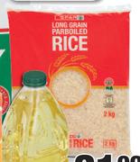 Spar Long Grain Parboiled Rice-2kg
