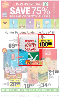 KWIK SPAR Eastern Cape : Save 75% (22 Oct - 3 Nov 2019). Only Available at Selected Stores in the Eastern Cape. Excluding Mthatha, page 1