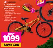 Raleigh 20" McDonalds Unisex Mountain Bike Plus Helmet