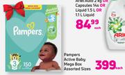 Pampers Active Baby Mega Box Assorted Sizes