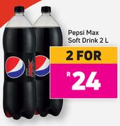 Pepsi Max Soft Drink 2 L- For 2