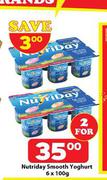Nutriday Smooth Yoghurt-For 2 x 6 x 100g