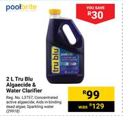 Pool Brite Tru Blu Algaecide & Water Clarifier 29918-2Ltr